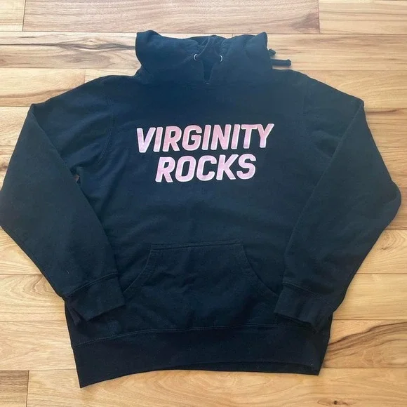 Black cotton Danny Duncan Virginity Rocks hoodie Sz. MED - Picture 4 of 6